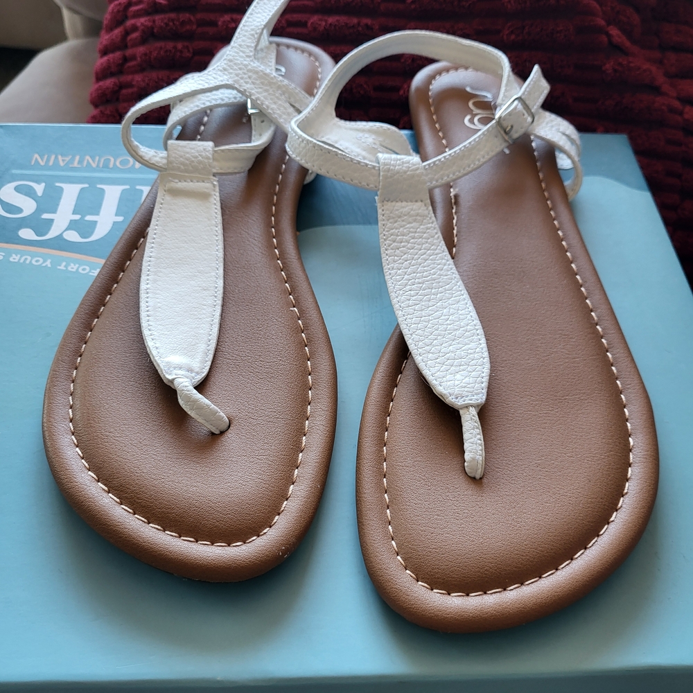 Sugar Brand White Sandals, Size 9.5